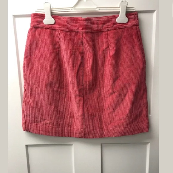 Gap Women’s Mini Corduroy Full Zip Skirt Pink 8 - Picture 4 of 8